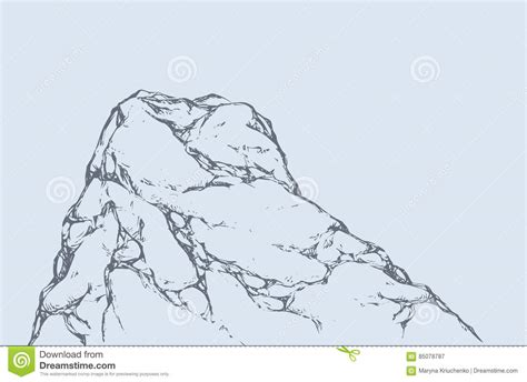 Cliff Vector Drawing Stock Vector Illustration Of Iceberg 85078787