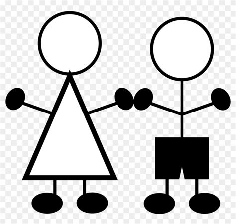 Boy And Girl Stick Figures Free Transparent Png Clipart Images Download