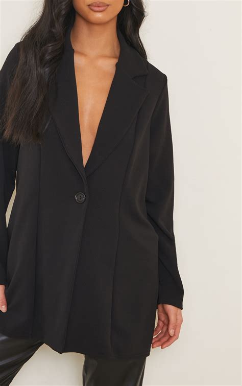 Petite Black Oversized Boyfriend Blazer Prettylittlething