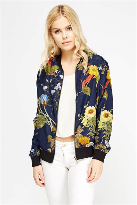 Light Weight Floral Bomber Jacket Just 7