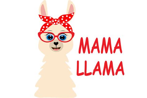 Mama Llama Svg Cut Files Mama Llamas C Graphic By Lillyrosy · Creative
