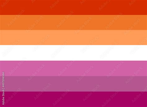 Lgbtq Lesbian Flag For The Rights Of Pride And Sexuality Vector Stock