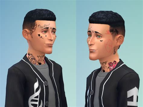 Sims 4 Custom Content By Jack Black — Lil Peep Tattoos Pack