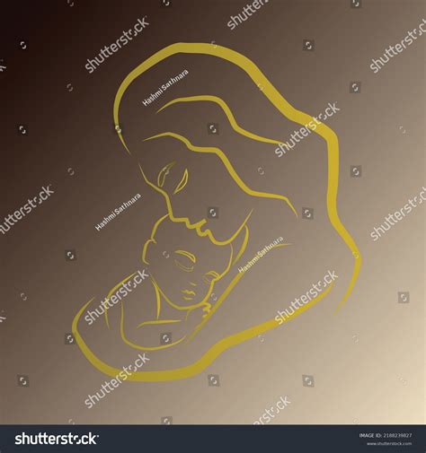 Mother Son Vector Art Background Use Stock Vector Royalty Free