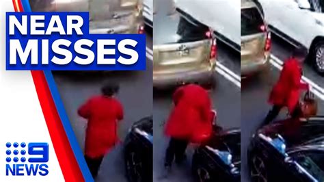 Shocking Footage Reveals Dangerous Pedestrian Behaviour 9 News