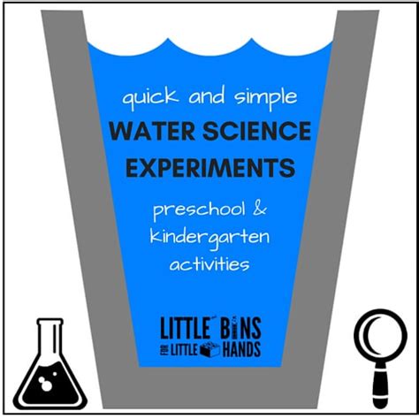 Quick Water Science Kindergarten And Preschool Activities