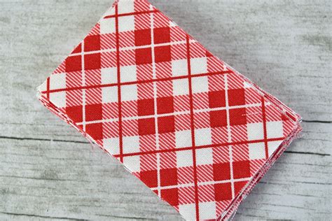Cherry Red Picnic Basket Plaid Moda Orchard Pre Cut Fabric Rectangles X Inch Count