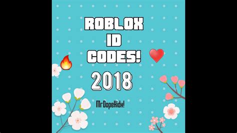 You can use these items to make your character look more unique and stick out of. 2018 ROBLOX ID Codes ALL NEW - YouTube
