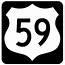 Highway 59 Sign With Black Border Sticker