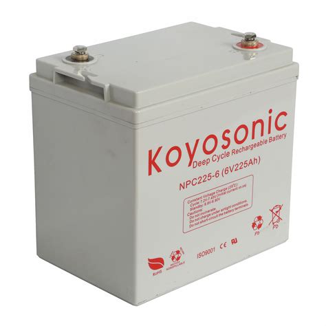Koyosonic 6v 225ah Battery Deep Cycle Agm Battery Electric Vehicle