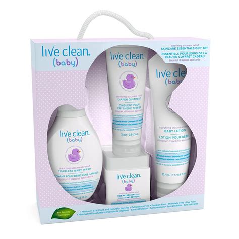 Live Clean Baby Skin Care Essentials T Set Soothing Relief
