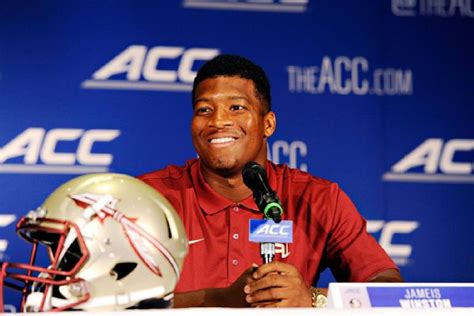 Jameis Winston Of Florida State Seminoles Speaks At Accs Preseason Kickoff