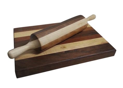 Triple Wood Cutting Board And Rolling Pin Set Homesteaders Supply