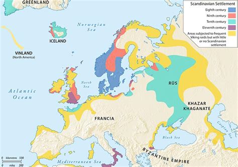 Map Of The Viking Invasion Of Europe