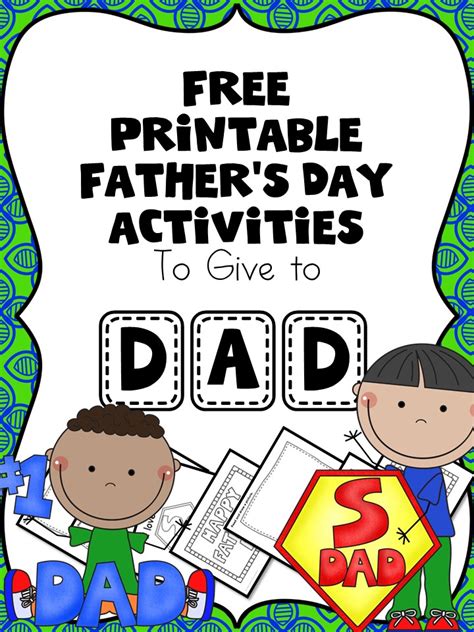 Free Printable Fathers Day Activities For Kids Money