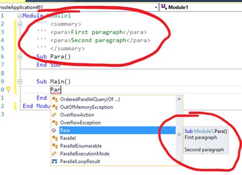 Multiline Xml Comments In Vb Net And Visual Studio Intellisense Stack