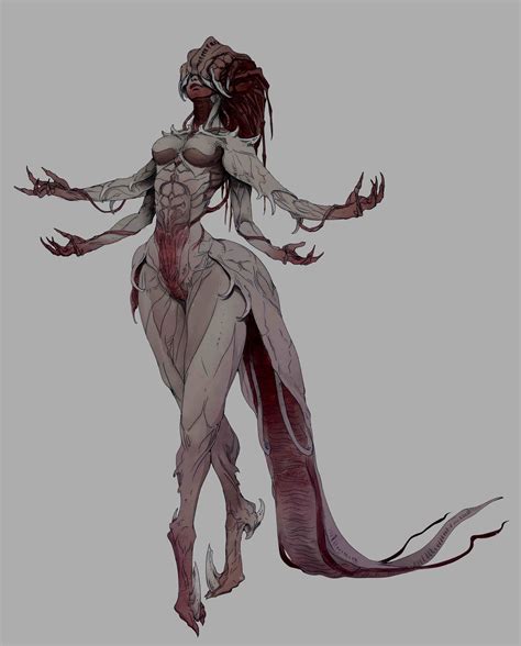 Private Commission Monster Concept Art Dark Fantasy Art Fantasy Character Design