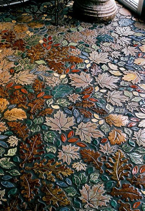 Leaf Mosaic In Alpine Auburn Brook Buffalo Mosaic Flooring