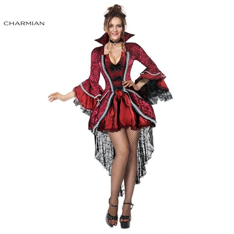 Charmian Gothic Victorian Vampiress Halloween Costume For Women Vampire Cosplay Costume Dress