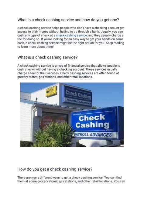 What Is A Check Cashing Service And How Do You Get One By Check Into