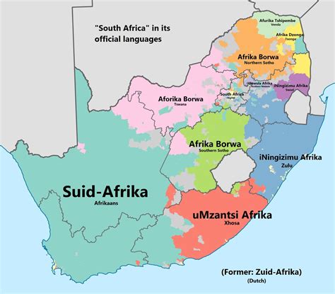South Africa In Its Official Languages Vivid Maps