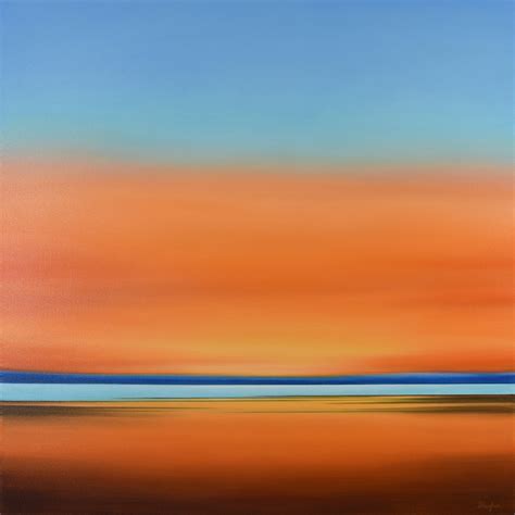 Evening Glow Abstract Landscape 40 X 40 — Suzanne Vaughan Art