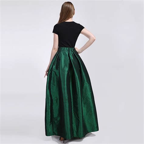 Christmas Long Taffeta Skirt For Women Formal Maxi Skirt Bridal Skirt