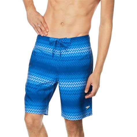 Speedo Mens Swim Trunk Knee Length Boardshort Bondi Stripedzig Zag