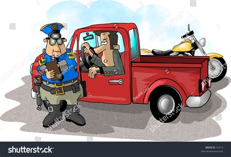 Clipart Illustration Of A Cop Giving A Ticket 31413 Shutterstock