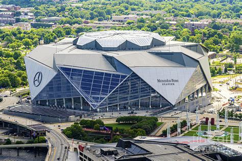 Mercedes Benz Stadium Aerial View Atlanta Ga Photograph By The