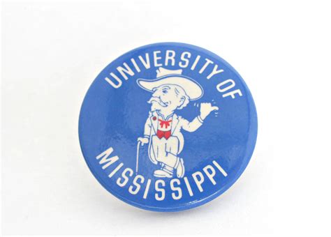 Vintage Collegiate 1960s Ole Miss University Of Mississippi Pin