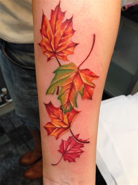 Autumn Leaves Tattoo By Toby Harris Fall Leaves Tattoo Autumn Tattoo