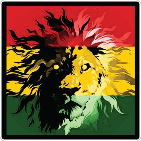 León De Judah Rasta Color Jah Jamaica Reggae Bob Marley Vinilo Etsy