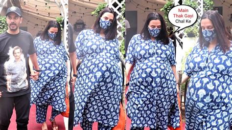 Pregnant Neha Dhupia Cant Walk Properly In Last Month Of Pregnancy