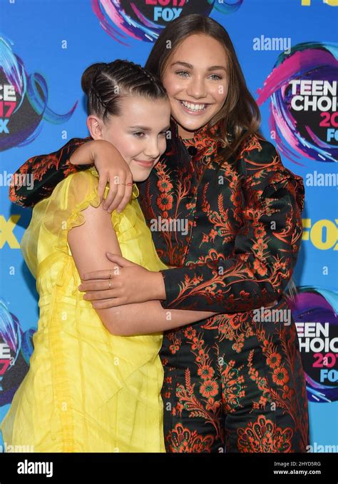 Millie Bobby Brown And Maddie Ziegler Attending The 2017 Teen Choice
