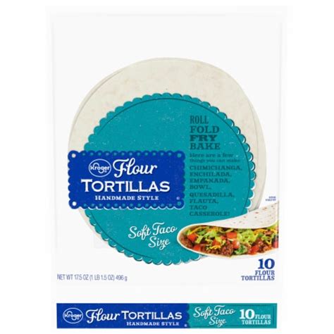 Kroger Soft Taco Size Flour Tortillas 10 Ct 175 Oz Kroger