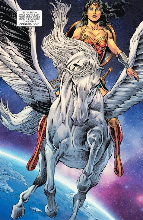 Diana Riding A Pegasus In Wonder Woman Jesus Merino Wonder Woman Comic Superman Wonder