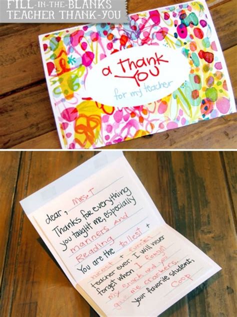 Please keep up the incredible work! 7 DIY teacher gift ideas to make gift cards more personal ...