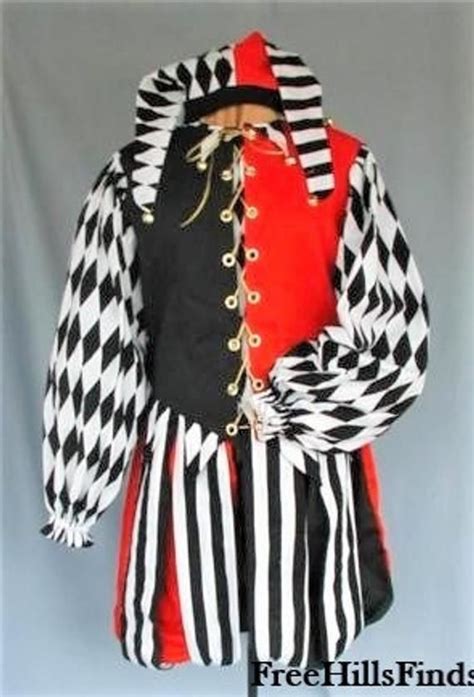 Made To Order Renaissance Jester Costume Court Jester Red And Etsy