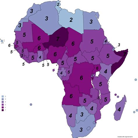 The Average Number Of Children Per Woman In Africa Vivid Maps