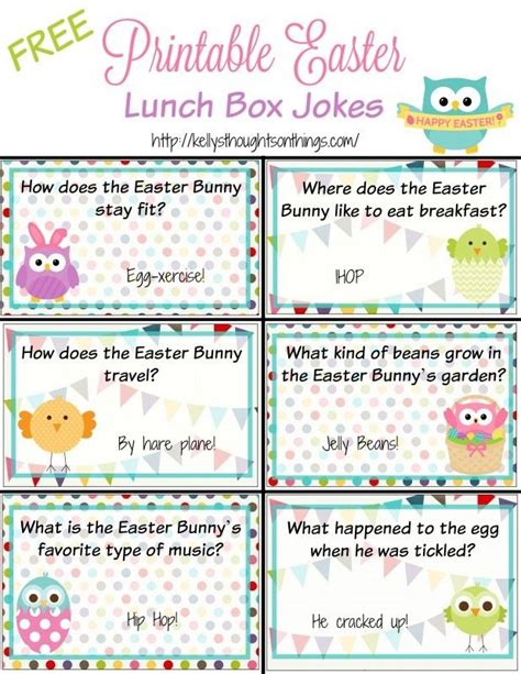 Add A Touch Of Fun To Easter With Free Printable Lunch Box Jokes