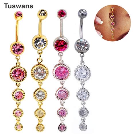 buy fashion high quality surgical steel navel piercing round belly button rings