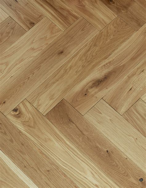 Engineered Herringbone European Oak Parquet Block Wood Floors Brushed