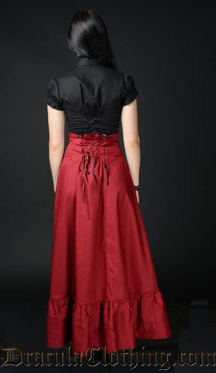 Red High Waist Skirt