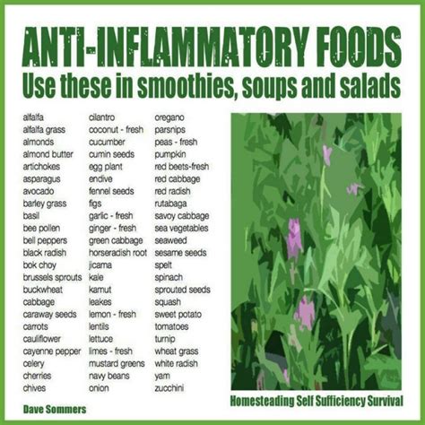 Printable Anti Inflammatory Food List