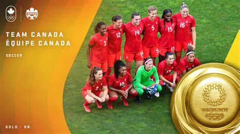 team canada claims first ever gold medal in women s soccer team canada official olympic team