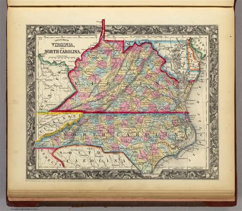 County Map Of Virginia, and North Carolina. - David Rumsey Historical ...