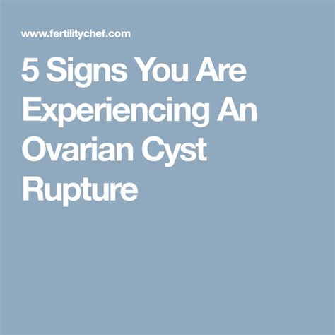5 Signs You Are Experiencing An Ovarian Cyst Rupture Ovarian Cyst Ovarian Cysts