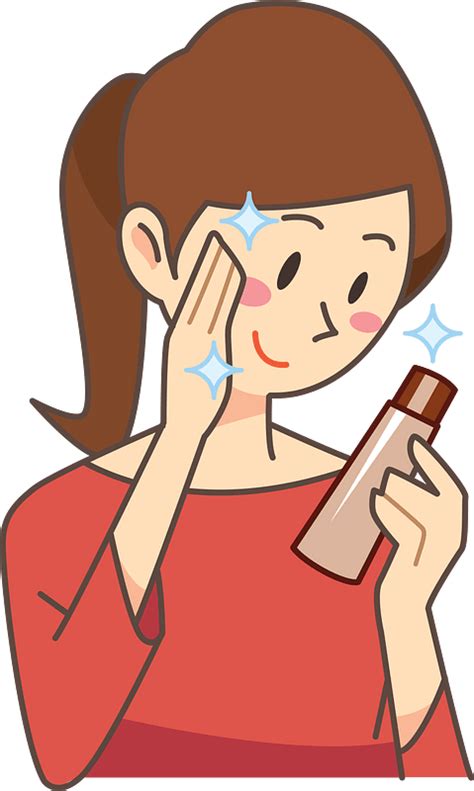 Woman Is Doing A Skincare Routine Clipart Free Download Transparent