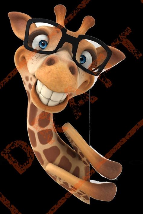 Funny Giraffe With Glasses Digital Download Pdf Png Svg Etsy